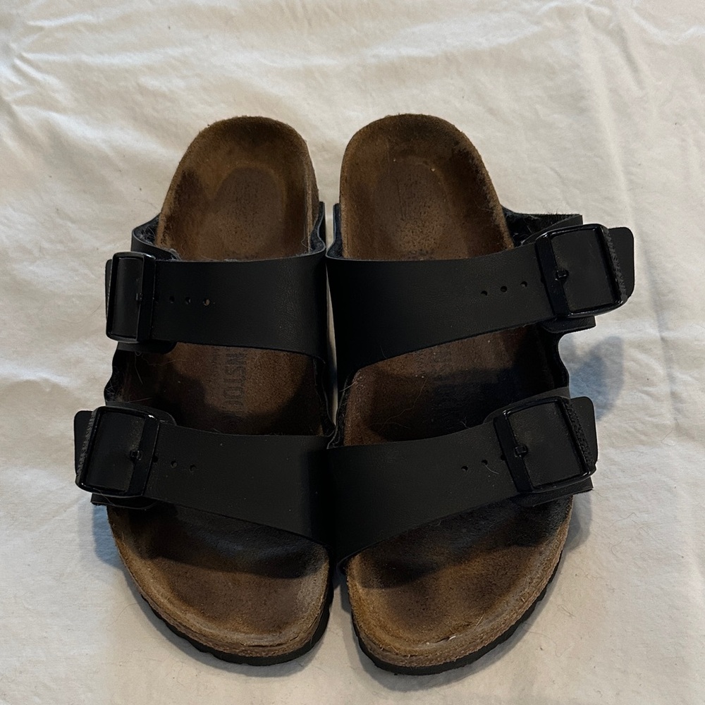 Birkenstock Black Two-Strap Arizona Sandals